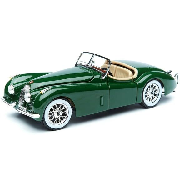 1951 Jaguar XK 120 Roadster Green 1/24 Diecast Model Car by Bburago