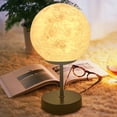 thumbnail image 1 of Peggybuy 3D Moon Lamp Minimalism Bedside Table Lamp for Home Decor (White Dimmable 15cm), 1 of 8