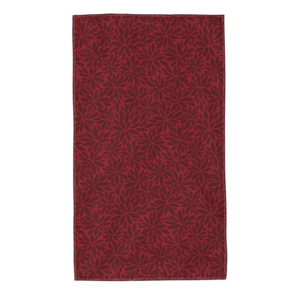Kdxio Hand Towel Burgundy Floral for Bathroom Kitchen Fingertip Bath Towels 27.5 x 16 Inch Home Hotel Gym Laundry Room