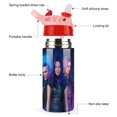 thumbnail image 3 of Descendants Poster Kid's Insulated Water Bottle With Straw Vacuum Stainless Steel Cup Leak-Proof Toddler Thermoses Water Cup For Children, 3 of 8