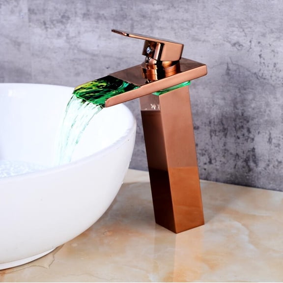 Juno Rozario LED Crane Neck Sink Tap Faucet