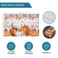 thumbnail image 6 of Orange White Pumpkins Placemats Set of 4, Thanksgiving Leaves Fall Grey Wood Washable Wipeable Table Mats for Dining Tables, Indoor Outdoor Kitchen Place Mats for Holiday Party Table Decor, 6 of 9