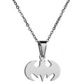 thumbnail image 1 of ORUYROP Femmes Hommes Collier Léger en Acier Inoxydable Chirurgical Bat Man Breloque Batman Collier Insecte, 1 of 6