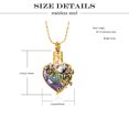 thumbnail image 3 of Personalize Vintage Rose Flowers Stone Heart Urn Pendant Human Pet Memory Necklace for Cremation Ashes Holder Memorial Jewelry, 3 of 7