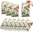 thumbnail image 3 of Bolsas de regalo con forma de dinosaurio para decoración de fiestas de cumpleaños, 40, 30, 20 o 10 unidades, con asa de fósil de dinosaurio, para envoltorios de galletas, suministros para fiestas infa, 3 of 5