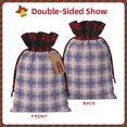 thumbnail image 2 of Naloa Heart Check Plaid Christmas Gift Bags Christmas Drawstring Gift Bags Christmas Trees Decorations Indoor Holiday Party Christmas Treat Bags-Black, 2 of 8
