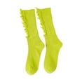 thumbnail image 1 of 1 Pair Women Stockings Solid Color Breathable Cotton Sweat Absorption Protective Soft High Elasticity Ripped Long Holes Women Socks Fitness Socks, 1 of 8