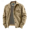 thumbnail image 4 of Men's Cargo Pocket Jacket Fashion Solid Color Outdoor Climb Pocket Long Sleeve Cargo Jackets Durable Breathable Workwear Top for Men, 4 of 9