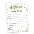 thumbnail image 2 of Inkdotpot Gold ConfettiAdvice And Wishes Set Of 50 Bridal Shower Advice Game ActivityCards, 2 of 7