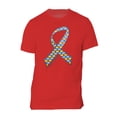 thumbnail image 1 of Autism Awareness Ribbon Mens Short-Sleeve T-Shirt - Red - Large, 1 of 1