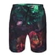 thumbnail image 3 of Balery Red And Green Carnation Traje de Baño Estilo Hawaiano para Hombre, Shorts de Secado Rápido con Bolsillos-Small, 3 of 6