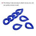 thumbnail image 4 of Unique Bargains Acrylic Link Rings, 35mm Quick Linking Clips Hooks for DIY Sapphire Blue 100Pack, 4 of 5