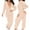 Pink, variant on 2024 Warm Sherpa Jumpsuit Women Fuzzy Cat Ear Hooded Pajamas Long Sleeve Adult Onesie Winter Fleece Rompers Sleepwear