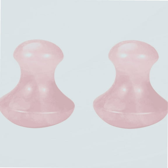 2pcs Jade Massage Stones Mushroom Shape Essential Oil Hot Stones Crystal Massages Warmer Stones for Professional Home Spa Relaxing Healing Scraping Massaging Board