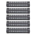 thumbnail image 4 of Risegun Bloques De Tiras De Terminales, 5 Juegos De 10 Posiciones, Kit De Tiras De Conectores De Bloque De Terminales, Tornillo De Doble Fila, Puente Preaislado, 15 A, 600 V, Terminales Preaislados, 4 of 14