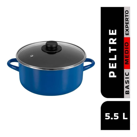 Cacerola Vasconia de Acero 24 cm Azul