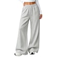 thumbnail image 6 of Nestiefly Women’s Barrel Sweatpants Wide Leg Baggy Pants High Waisted Joggers with Drawstring Waist with Pockets 2026 Light Gray 3XL, 6 of 6