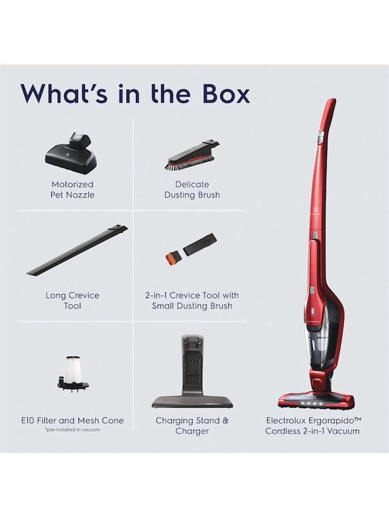 Electrolux Ergorapido Pet Cordless Vacuum, 2-in-1 Design, Pet Hair