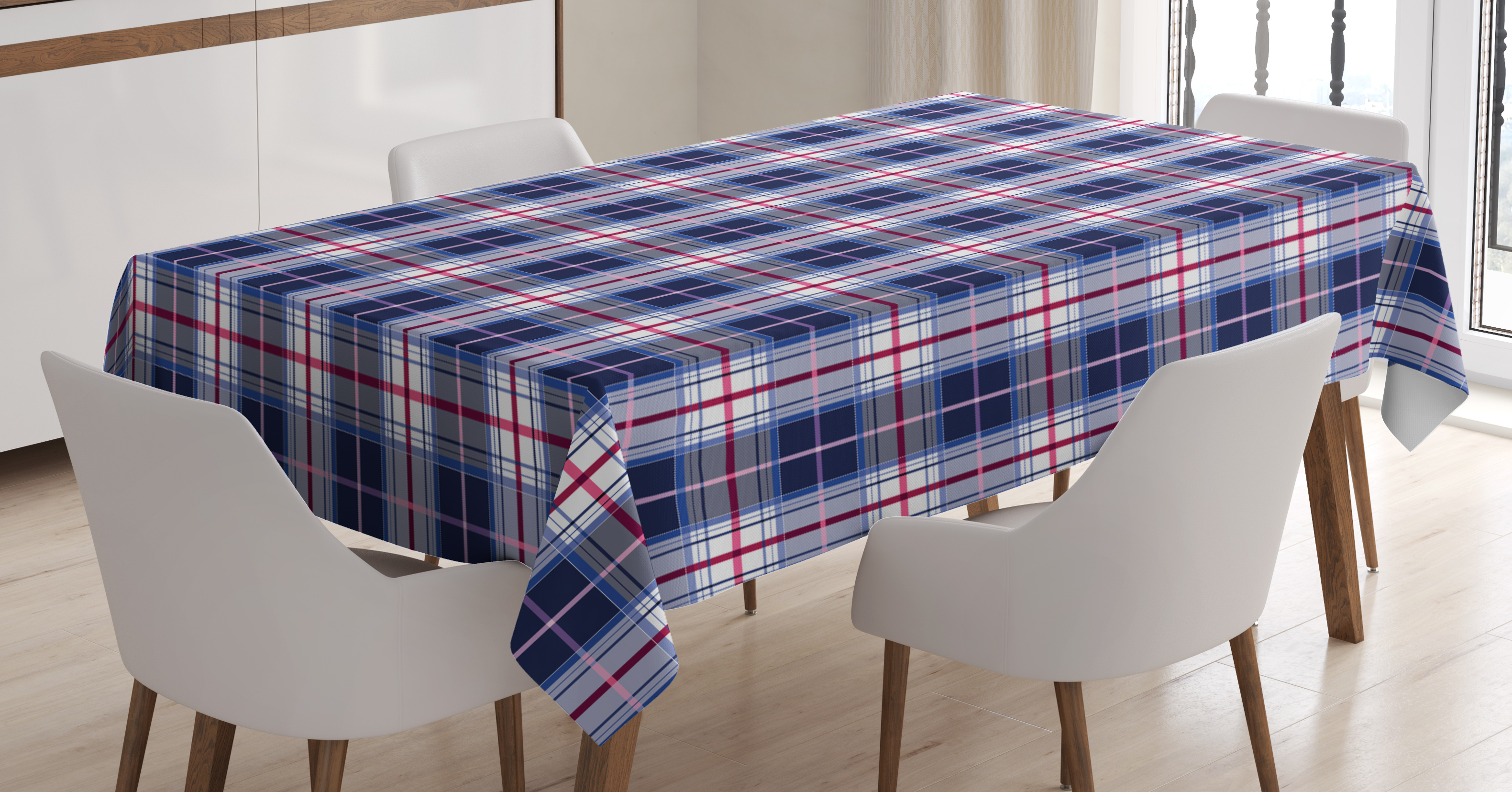Checkered Tablecloth, Classical Vintage Design with Vibrant Colors