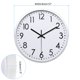thumbnail image 2 of Reloj de pared de 12 pulgadas Unique Bargains con números 3D, movimiento de cuarzo, silencioso, sin tictac, redondo, blanco/plata, 2 of 6