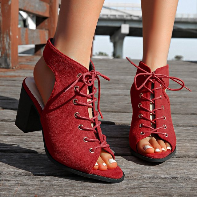 WILLBEST Sandalias Flexibles De Mujer, Zapatos Casuales De Moda Para Mujer, Sandalias De Tacón Alto Con Punta Abierta Para Uso Diario