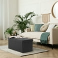 Seville Classics Foldable Storage Bench Ottoman nonwoven Polyester