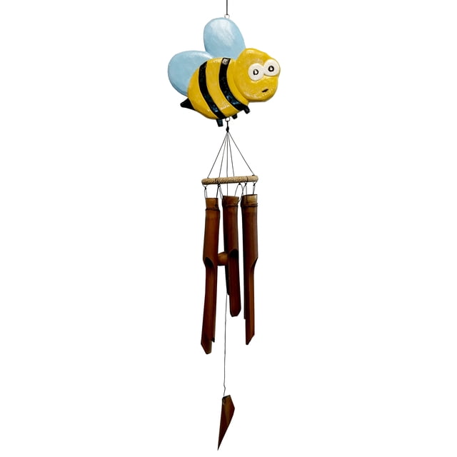 Bee-trice Bee Bamboo Carillón de viento de bambú Cohasset Gifts & Garden 234