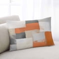 thumbnail image 2 of Orange Beige Geometric Throw Pillow Cover 20 x 26 Inch Decorative Pillow Cover Abstract Grey Oil Painting Lumbar Pillowcase Seasonal Rectangle Cushion Case for Couch Sofa Bed Living Room, 2 of 7