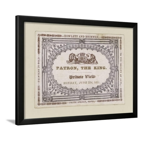 Printers in Gold, Howlett and Brimmer, Trade Card Framed Print Wall