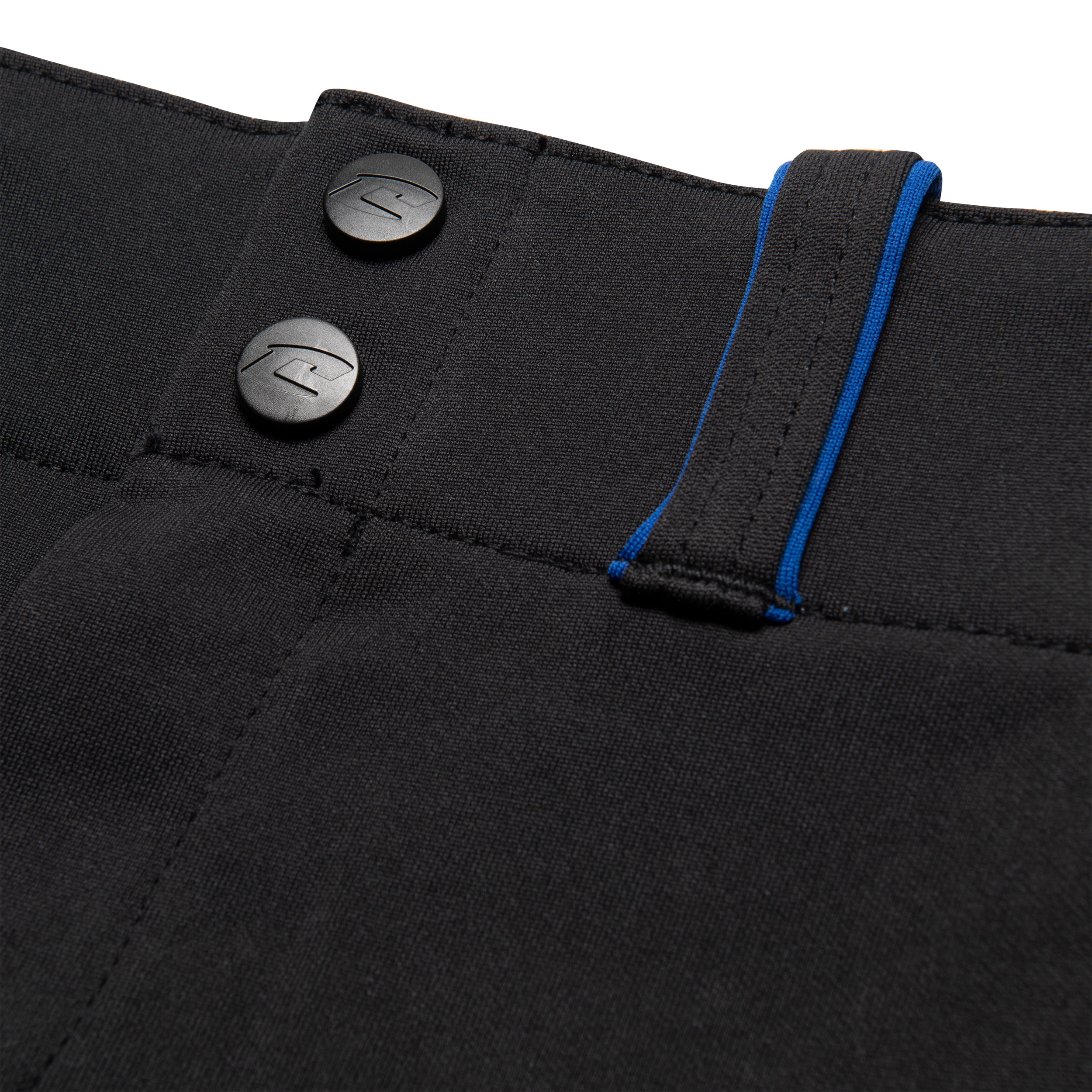 Champro Sports Surge Traditional Low-Rise Fastpitch Softball Pants, Women's Small, Black with Royal Pipe