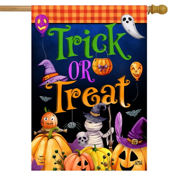 Briarwood Lane Trick Or Treat Party House Flag