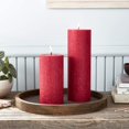 thumbnail image 4 of Chandelles Racines Non Parfumées Timberline, Chandelle Pilier, 3 x 6 Pouces, Rouge, 4 of 4