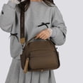 thumbnail image 4 of Nylon Versatile Shoulder Bags Large Capacity Crossbody Bags for Women Ladies Work Shopping Travel Daily Use (Brown), 4 of 7