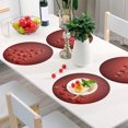 thumbnail image 6 of GZHJMY Christmas Balls Round Placemats Set of 4, Non-Slip PVC Table Mats Washable Heat Resistant Place Mats for Kitchen Dining Table Christmas Home Decor, 15.4 Inch Table Mat, 6 of 7