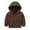 Coffee, variant on OSOLU Toddler Boys Girls Winter Coat Hooded Jacket Wear Thicken Windproof Zipper Warm Outwear Relaxed Fit Dailywear, 3-4 Years