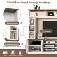 thumbnail image 5 of 95"W Wall Unit TV Stand with Storage for TVs up to 80", Modern Wall Unit Entertainment Center with Cabinets and Bookshelves for Living Room, White, 5 of 8