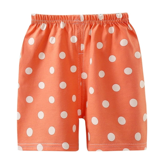 Odeerbi 1-7 Años Niños Niñas Pantalones Cortos de Algodón Para Verano Estampado Lunares Pantalones Cortos de Playa Color Sólido Pantalones Cortos de Deporte Casual
