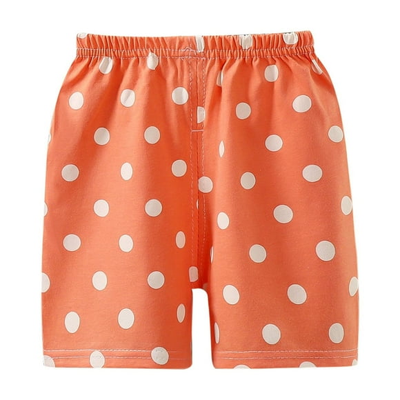 Odeerbi 1-7 Años Niños Niñas Pantalones Cortos de Algodón Para Verano Estampado Lunares Pantalones Cortos de Playa Color Sólido Pantalones Cortos de Deporte Casual