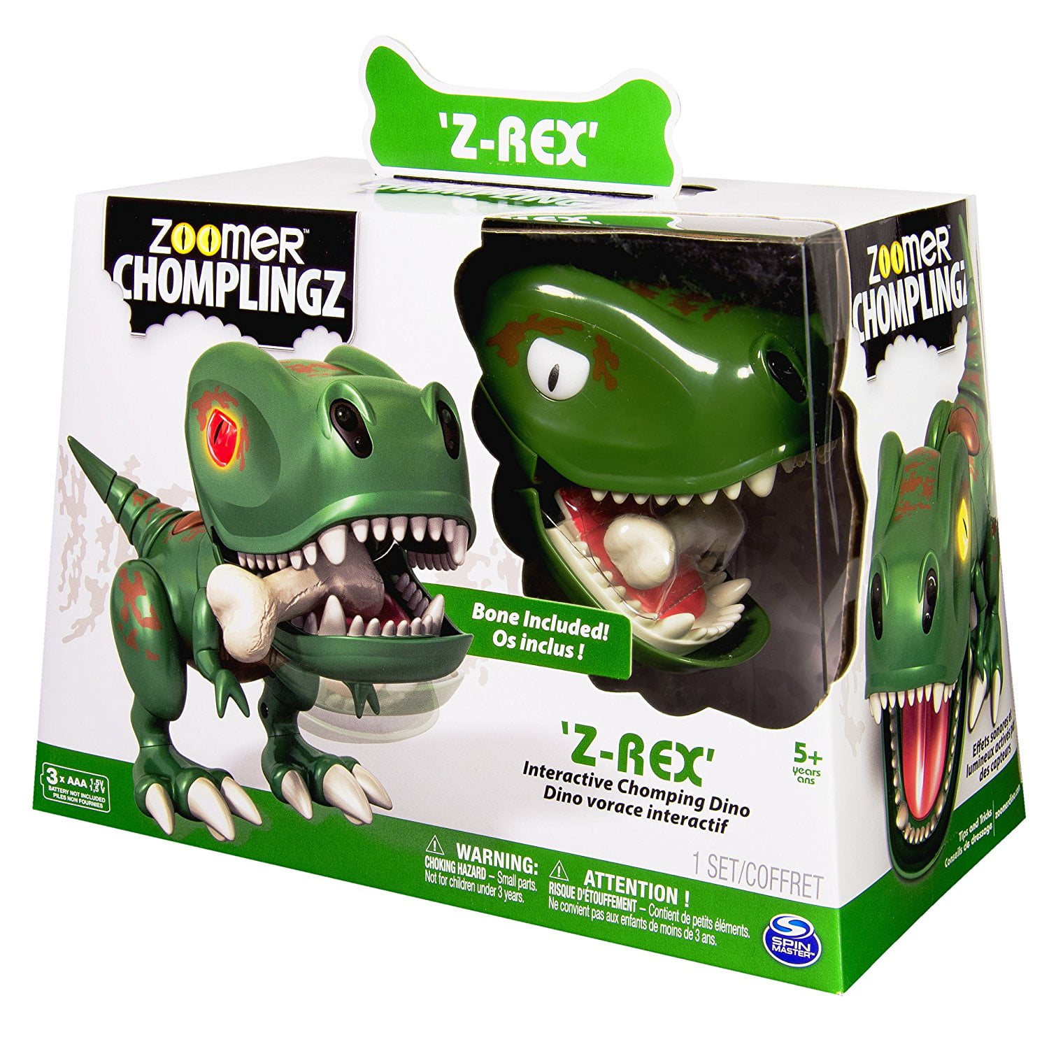 NEW Details about   Zoomer Chomplingz ‘Z-Rex’  Interactive Chomping Bone Dinosaur