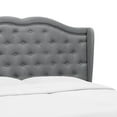 thumbnail image 5 of Home Design Aden King Upholstered Panel Bed Frame with Wingback Headboard, Button Tufted, Gray, Easy Assembly, for Adult Bedroom, 5 of 6
