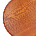 thumbnail image 3 of Plateau de service rond en bois, durable, simple et élégant, large application, surface brillante, structure stable, plateau en bois de 24 cm, 3 of 4