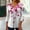B414 Hot Pink summer tops for women clearance under $5, variant on Cagogo Ladies Summer Tops Flare 3/4 Sleeve Pleated V Neck Button Up T-Shirts Under $5 Loose Fitting Floral Printed Vintage Shirt Business Work Green Tshirt Outfits