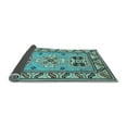 thumbnail image 2 of Ahgly Company Indoor Round Geometric Light Blue Traditional Area Rugs, 4' Round, 2 of 4