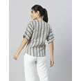 thumbnail image 3 of Moomaya Womens Printed Summer Top, Button Down Cotton Shirt Top, 3 of 7