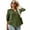 Army Green, variant on LOMON Women's 3/4 Sleeve V Neck Button Up Pleated Back Blouses Dot Blouse Tops Shirts