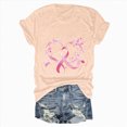 thumbnail image 5 of Towmus Womens Breast Cancer Shirts Pink Ribbon Graphic Tees Cute Short Sleeve Tops Dressy Casual Blouse Breast Cancer Survivor Gifts T-shirts, 5 of 5
