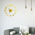 thumbnail image 4 of DIY Large 3D Modern Wall Clock, Frameless and Non-Ticking for Living Room, Golden, 4 of 8