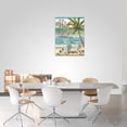thumbnail image 4 of Sea Turtle Palm Tree Bathroom Wall Art Beach Coastal Pictures Ocean Wall Decor Nautical Canvas Prints Painting Beach Decorations Framed Artwork for Bathroom Living Room Bedroom 12"x16", 4 of 5