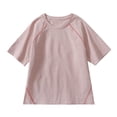 thumbnail image 3 of FRSASU Short Sleeve Boys Girls Rash Guard Crew Neck Quick Dry Summer Swim Shirt, 3 of 7