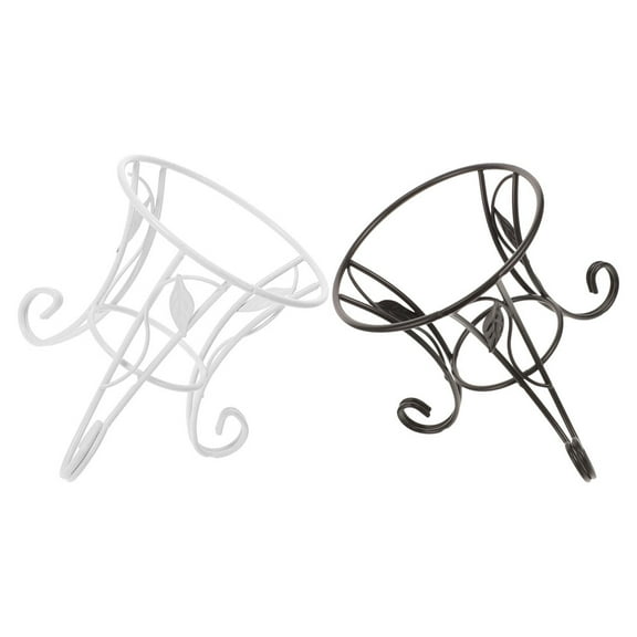 OULII 2Pcs Outdoor Metal Gazing Globe Stand Stable Sphere Holder for Garden Patio Decor